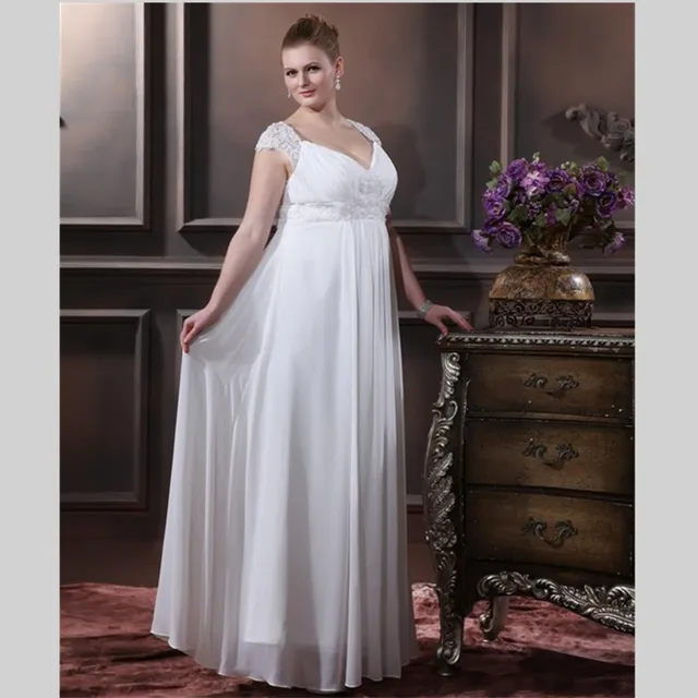 blanco largo de la vendimia vestidos de novia 2016 barato cap manga