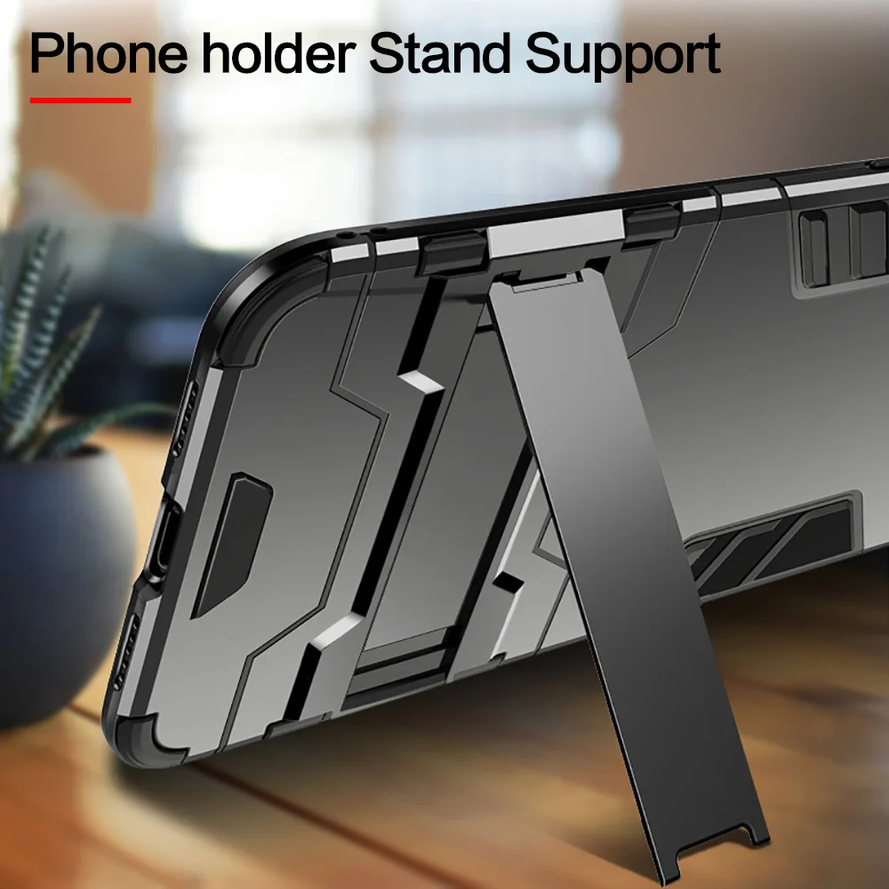 FLOVEME Shockproof Armor Case For Xiaomi Redmi 5 Plus 4X Silicone Kickstand Holder Case For Xiaomi Pocophone F1 Mi 8 A2 6X Cover FLOVEME Shockproof Armor Case For Xiaomi Redmi 5 Plus 4X Silicone Kickstand Holder Case For Xiaomi Pocophone F1 Mi 8 A2 6X Cover