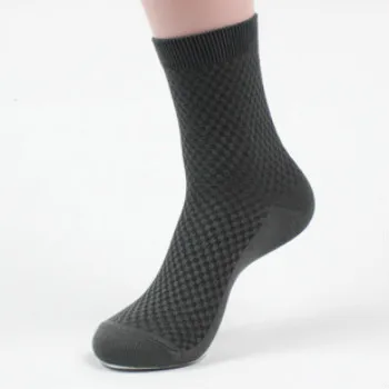 Мужские носки из бамбукового волокна, брендовые Новые повседневные бизнес антибактериальные дезодоранты, дышащие мужские длинные носки, 5 пар/лот