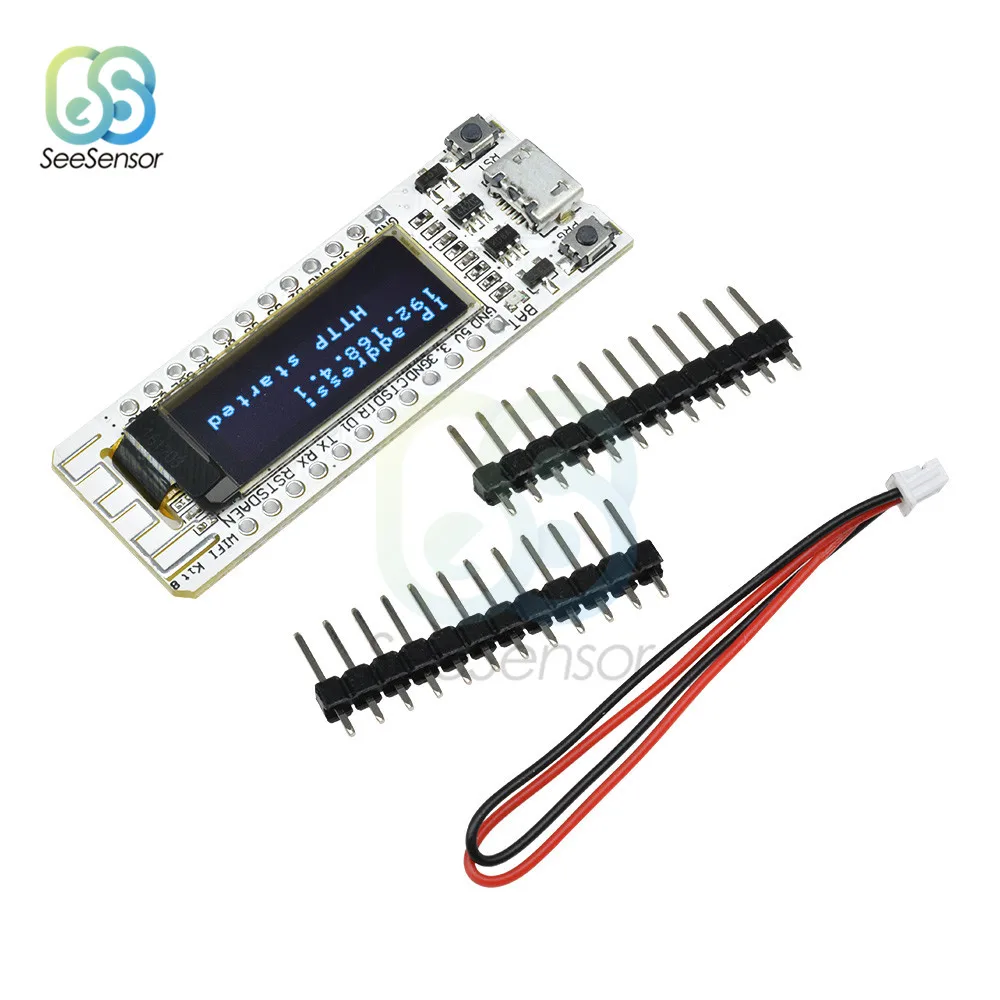 

1Set ESP8266 WIFI Chip 0.91 inch OLED CP2014 32Mb Flash Module Internet of things PCB for Arduino Diy Board