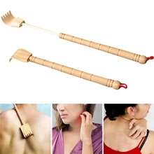 Extendable Back Scratcher Bamboo Wooden Telescopic Flexible Anti Itch Self Massager Claw Extender DC88