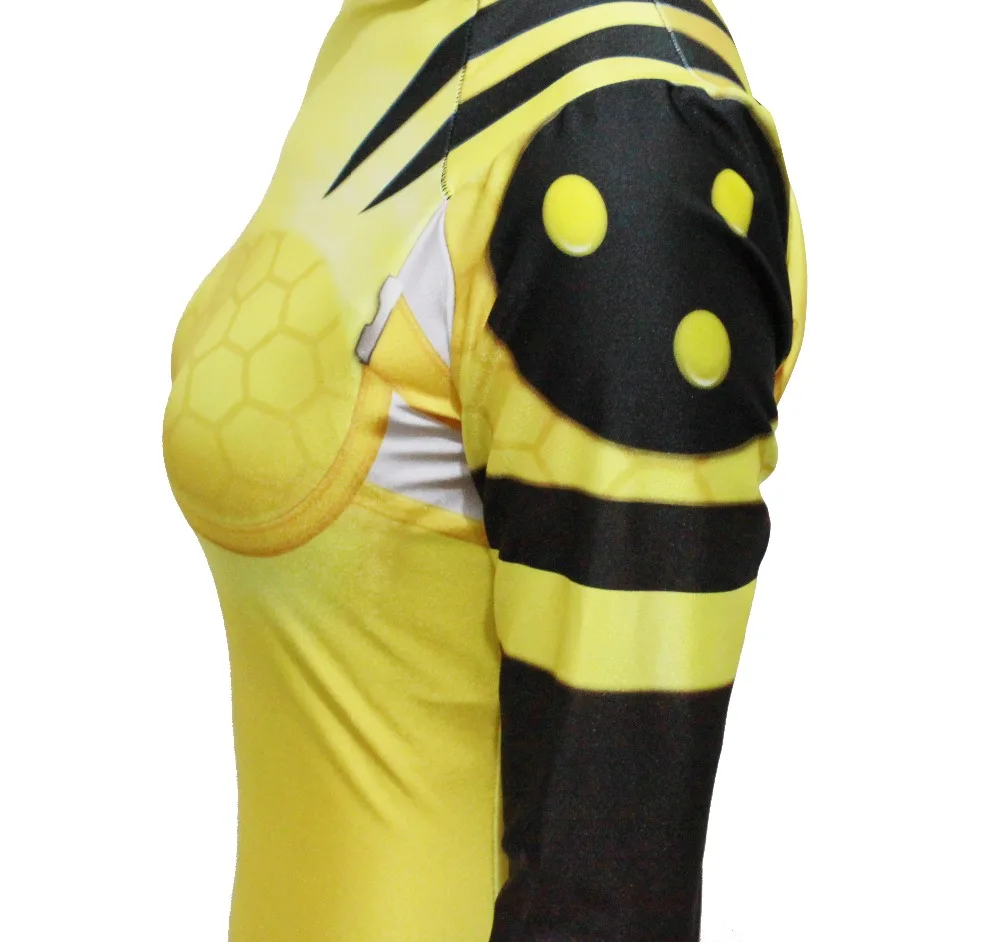 Костюм зентай для косплея День всех святых на Хэллоуин OW The Big Bee комбинезон