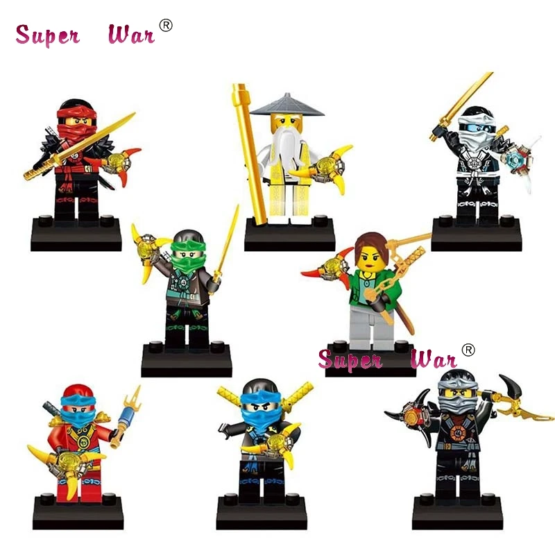 10Set-JR787 10 комплектов серии 3 мотоцикл JAY Zane и Kai LLOYD NYA GOLD Pythor со строительными блоками Игрушечная модель кирпичи для детей - Цвет: 10Set-JR787