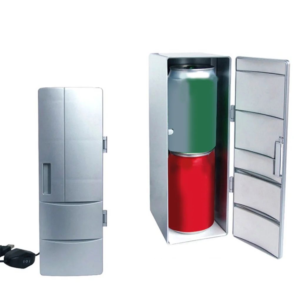 

Car DC12V Universal Hot&Cold Dual USB Mini Fridge Mini USB Refrigerator Office Home Small Refrigerator Dropship