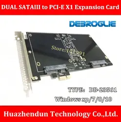 Debroglie db-23561 двойной SSD SATAIII pci-e x1 карты расширения для PC/сервер с M3 screw-8pcs Поддержка Оконные рамы XP /7/8/10