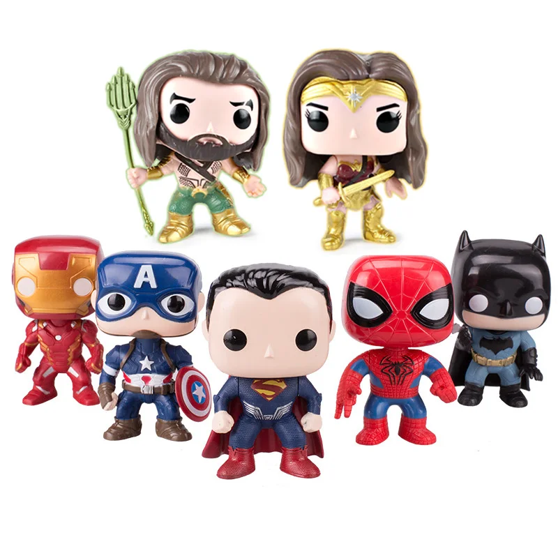 

1pcs 10cm The Avengers figures Spiderman Captain America Batman model figure action toys for boys