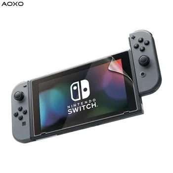 

AOXO Ultra Clear Anti-Fingerprint HD PET Film Screen Protector Shield for Nintendo Switch NS Console 6.2 Inch in Retail Package