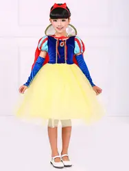 Модное плотное вельветовое платье из органзы, 4 слоя, Осень-зима, наряд для дня рождения, костюм принцессы на Хэллоуин для девочек