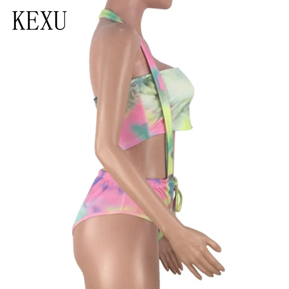 KEXU New Arrival Wrapped Bikini Two Pieces Sets Sexy Hollow Out Sleeveless Bodycon Bandage Bodysuits Summer Beach Party Wear KEXU New Arrival Wrapped Bikini Two Pieces Sets Sexy Hollow Out Sleeveless Bodycon Bandage Bodysuits Summer Beach Party Wear