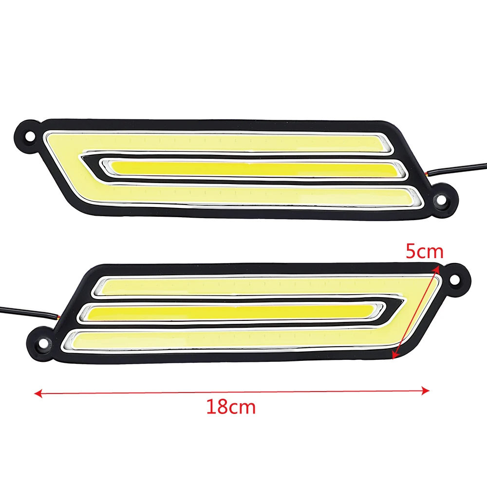 FORAUTO 2 шт. автомобильные поворотные сигнальные лампы DRL светодиодный COB супер яркий гибкий дневной ходовой светильник автомобильный-Стайлинг водонепроницаемый
