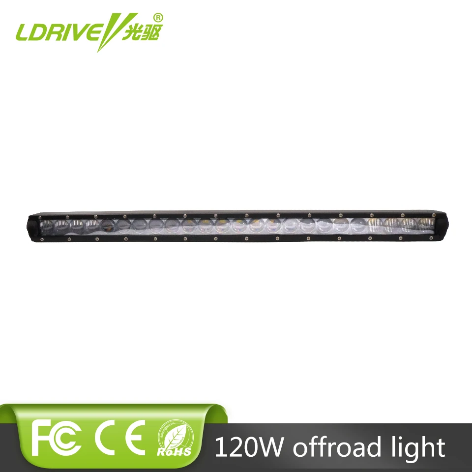 

LDRIVE 4D Lens Single Row 26 Inch Cree Chips 120W LED Light Bar for Offroad Wangler 4X4 SUV ATV Tractor 12V 24V LED Work Light