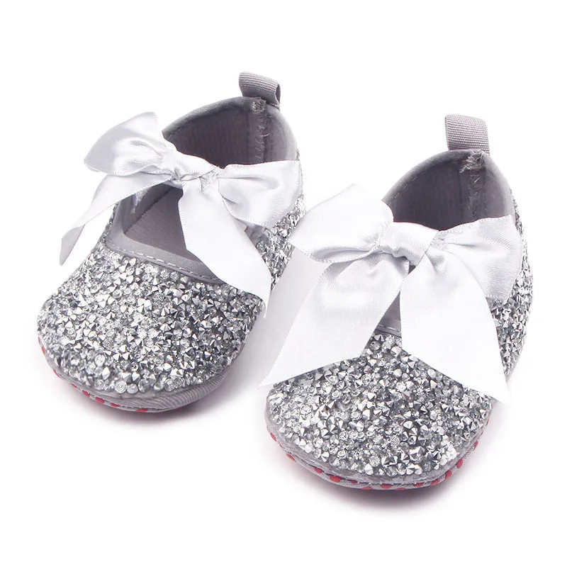 

Luxury Bling Bling Girl First Walkers Fashion Rhinestone baby shoes princess First Walkers bling Soft Sole Girls