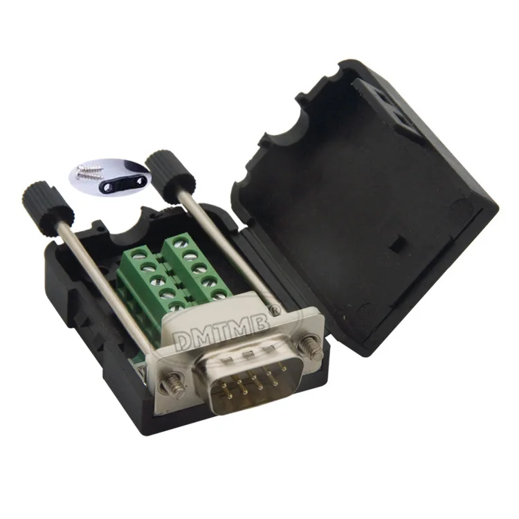 

Golden plate DB9 COM RS232 male connector with back side screw connector, screw bar, very thin body height