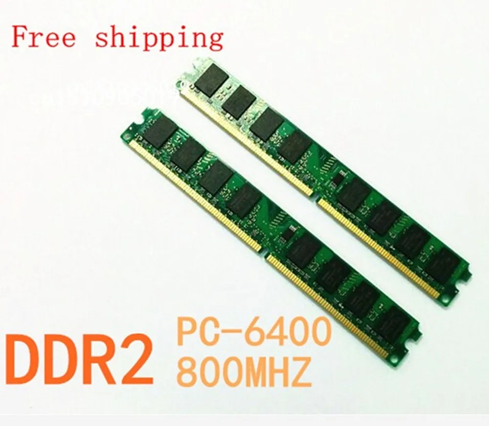 2 Гб(1 ГБ X 2) DDR2 800 PC2-6400 DDR 800 МГц/667 МГц/533 МГц 240PIN DIMM материнская плата Настольный оперативная память