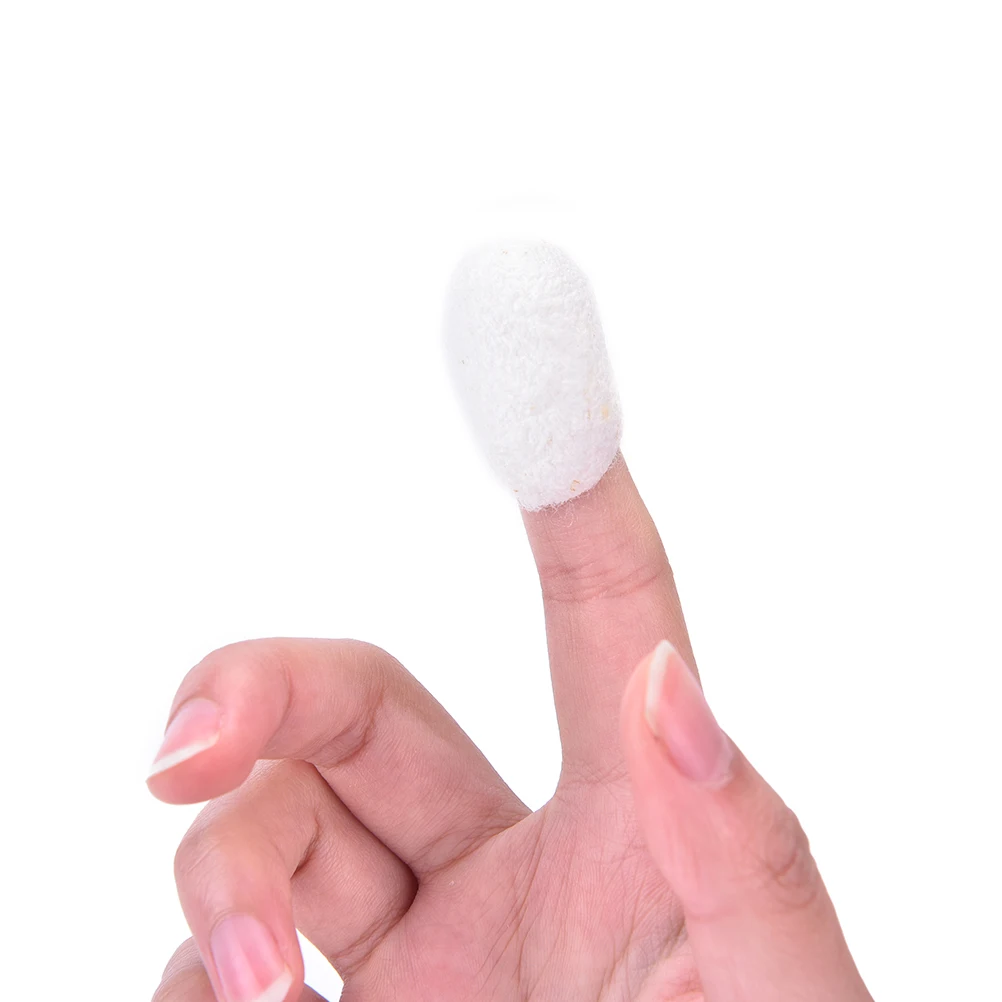 

30Pcs Finger cotton pads Natural Silkworm Cocoons Ball Exfoliating Scrub Blackhead Peel Off Face Cleaning