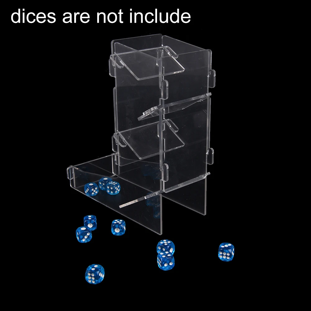 1pc transparent creative tower dice tower throw the dice