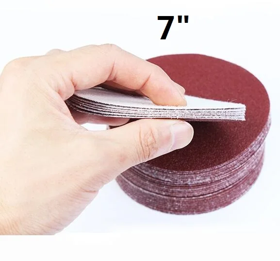 20Pcs 7inch 180MM GRIT 150 Sander Disc Sanding Polishing Pad Sandpaper
