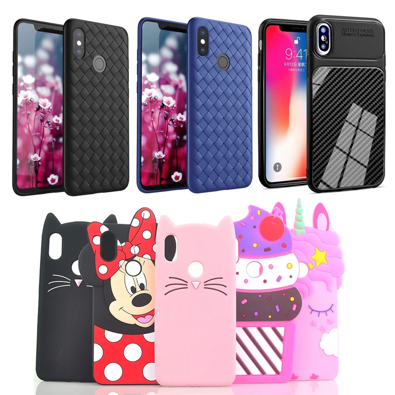 cheap For Xiaomi 6x 6 X MI A2 Case Shy Horse Ice Cream Weave Carbon Fiber Silicon Cover For Redmi Note5 Pro For Xiaomi Redmi Note 5