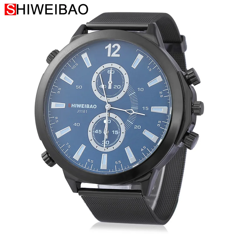 2021SHIWEIBAO новые модные мужские деловые стальные крутые наручные часы для мальчиков