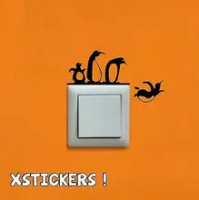 Sticker Vinyl Penguins Light Switch font b Vinilo b font Pegatina Wall Art Decal