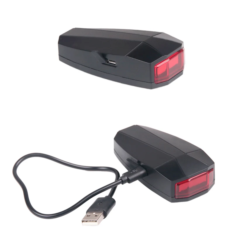 USB велосипед противоугонной сигнализацией Водонепроницаемый замок сигнализации Беспроводной дистанционного Управление задних сигнальных огней замок Уорнер велосипеда Перезаряжаемые огни