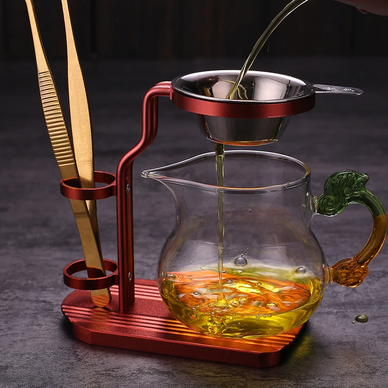 Creative Kongfu Tea tray holder infuser strainer Alloy Teapot Trivet stand Multi-function Tea Accessories Tools Easy To Make
