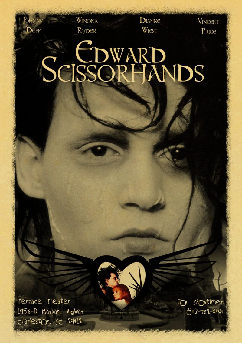 Классический фильм Эдварда Scissorhands ретро постер ВИНТАЖНЫЙ ПЛАКАТ настенный Декор для дома бар кафе украшение квартиры