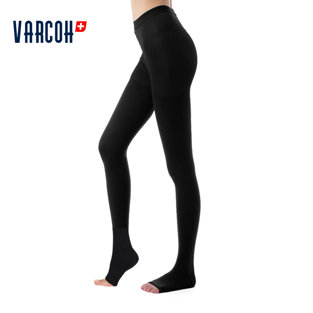 

Extra Firm Opaque Tights Waist High Socks Compression Pantyhose 30-40 mmHg - Medical Graduated Support Varicose Veins,DVT,Travel