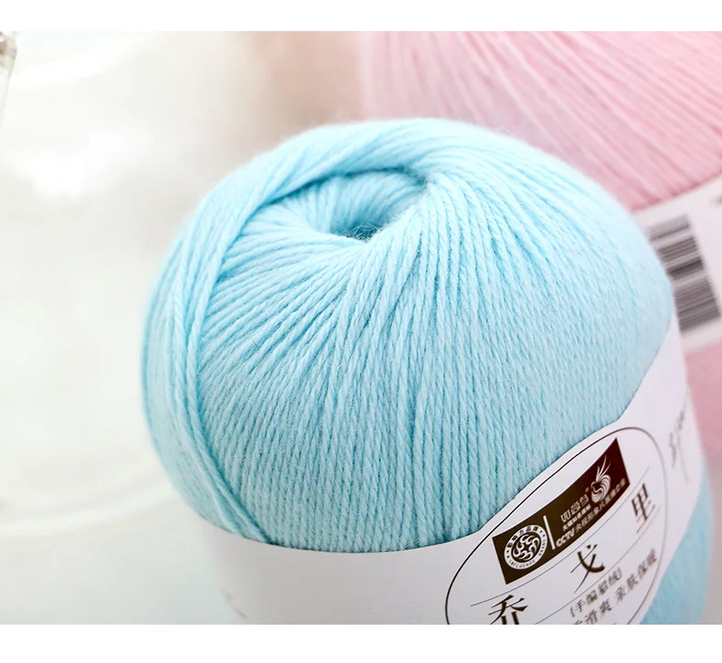 150glot Merino Yarns For Hand Knitting Middle Thin Tape Crochet Yarn Solid Wool Blended Cashmere Yarn Needles Yarns Knitting (12)
