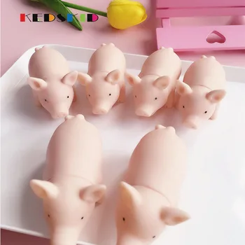 

Baby Bath Toys Soft Rubber Mother pig and Piglet Animals Kids Water Toys Squeeze Sound Beach Bathroom Toys