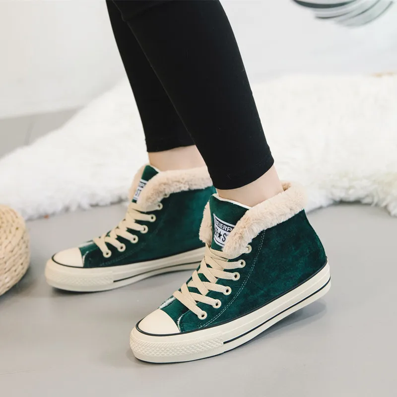 

Winter Running Shoes Women Suede Leather Sport Shoes Female Snow Boots Outdoor Cotton-padded shoes Warm Sneakers AC-03