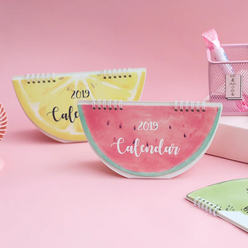 

2019 Creative Fruit Watermelon Desk Calendar memo planner Plan To Do List Daily Note Desktop Calendars weekly