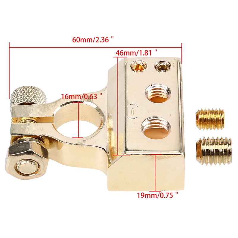 Posbay универсальный Золотой авто Батарея Клеммный Зажим 0 4 8 Калибр AWG разъемы Quick Release автомобиля батарея терминал разъем