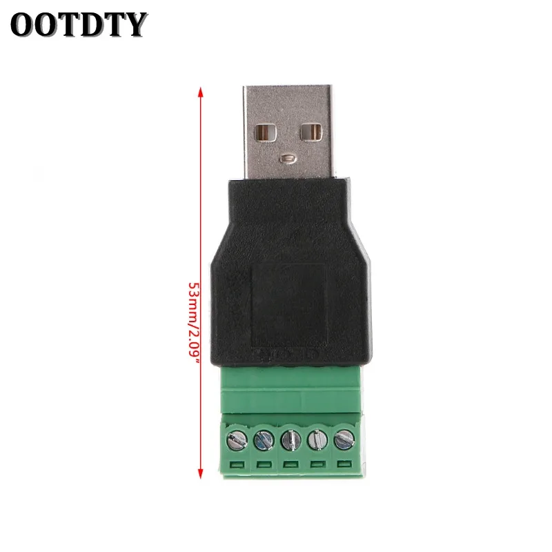 OOTDTY 1 шт. USB Женский Винт Разъем USB штекер с защитным разъемом USB2.0 Женский Джек USB женский винт терминал