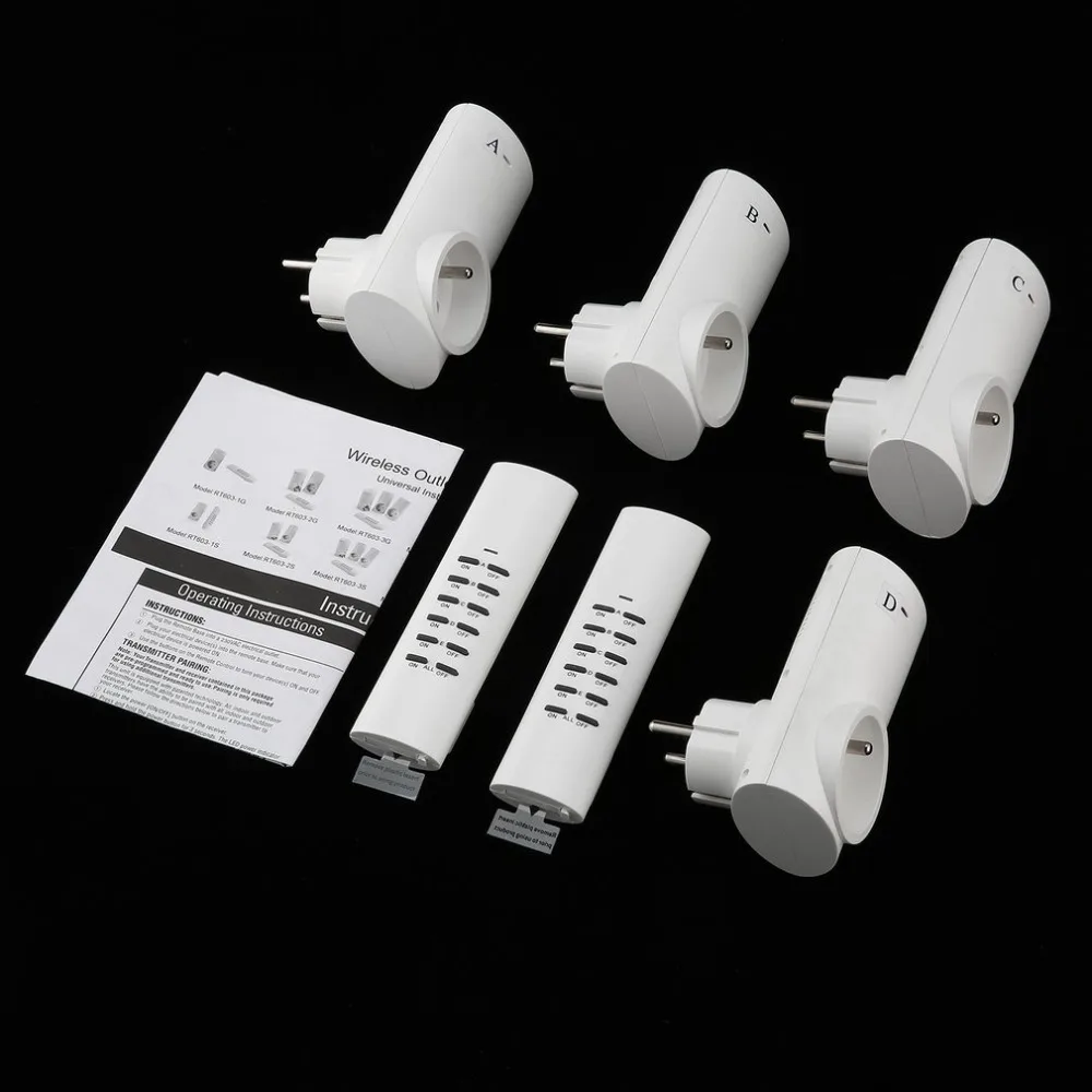 

Wireless Smart Remote Control Socket Home Light Switch Plug 50Hz 10A 2300W 433.93 MHz Power Outlet Socket EU Plug