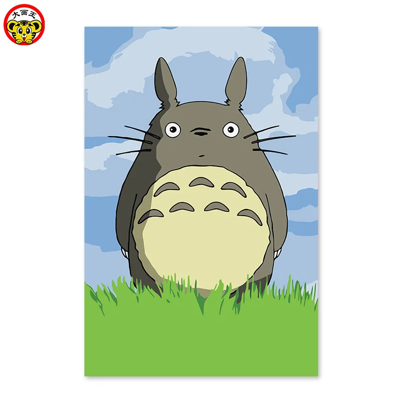 

painting by numbers art paint by number Digital painting DIY, drawing on the cloth by digital Love And Fairy tale Chinchilla,