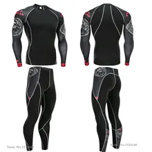 Новинка мужские комплекты термобелья компрессионное флисовое быстрое потоотводящее Термобелье Нижнее белье Мужская одежда кальсоны S-4XL