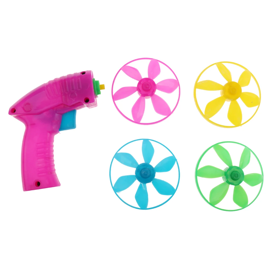 

Plastic Colorful Flying Saucer Launcher Set Space Outdoor Toy Kids Developmental for Park Garden Amusement Park