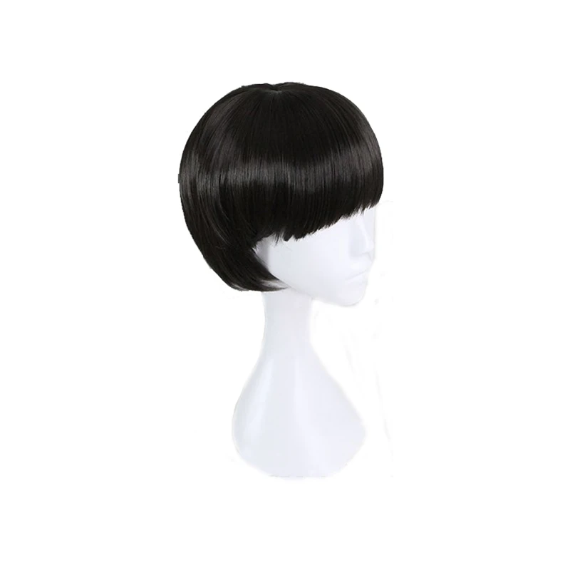 ROLECOS Anime Mob Psycho 100 Cosplay Hair Shigeo Kageyama 30cm Short Black Color Heat Resistant Synthetic Cosplay Hair