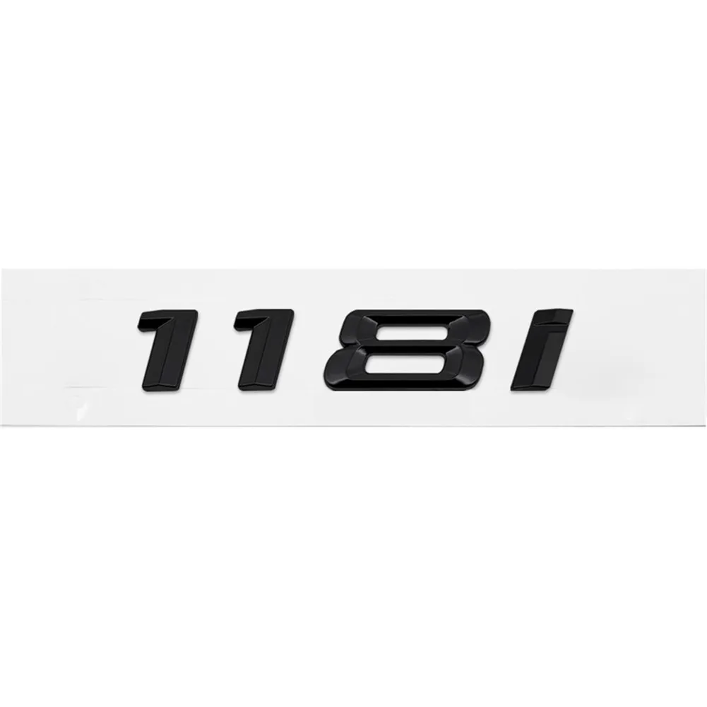 3D металлическая черная наклейка 116i 118i 120i 130i Автомобильная задняя крышка эмблемы цифры буквы значок для BMW 1 серии E81 E82 E87 E88 F20 F21