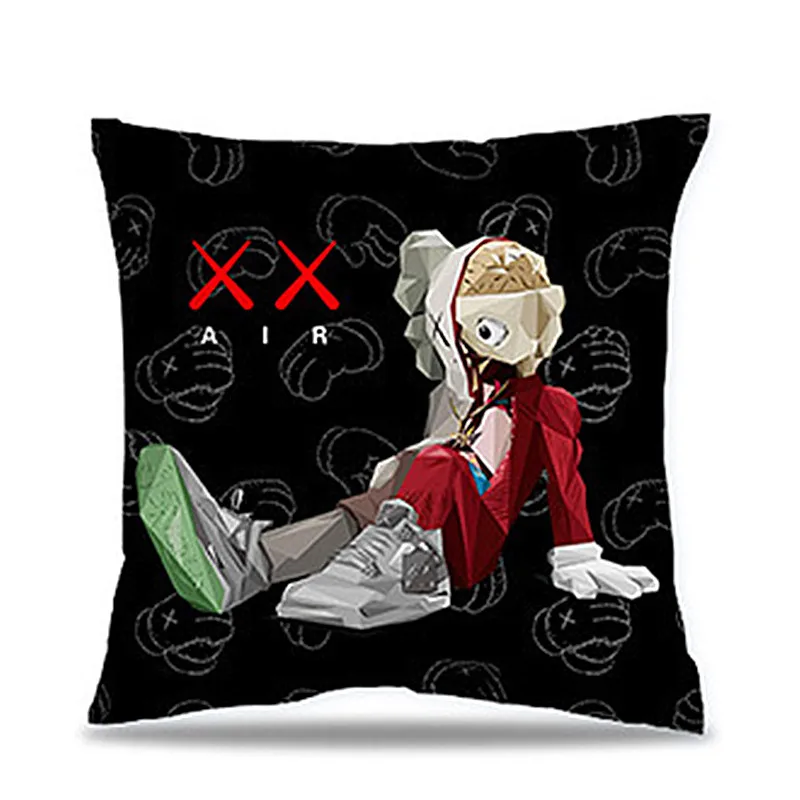 Kaws BRIAN Back Cushion Throw Anatomy Pillow Sofa Satin Face Car