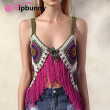 Женский купальник крючком maillot de bain femme бикини топы костюм вязаный купальник с кисточками купальный жилет