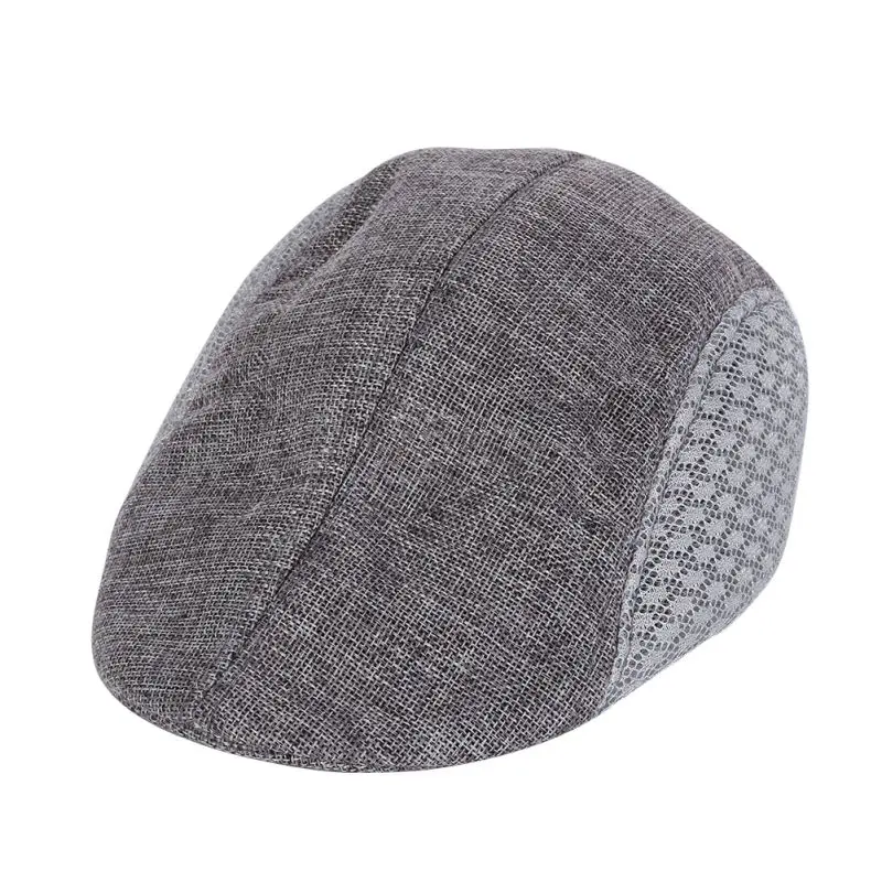 Casual Net Patchwork Cap Berets Men Women Hat Breathable Spring Summer Adjustable Hats Solid Chapeau Duckbill Caps Berets|Мужская кепка