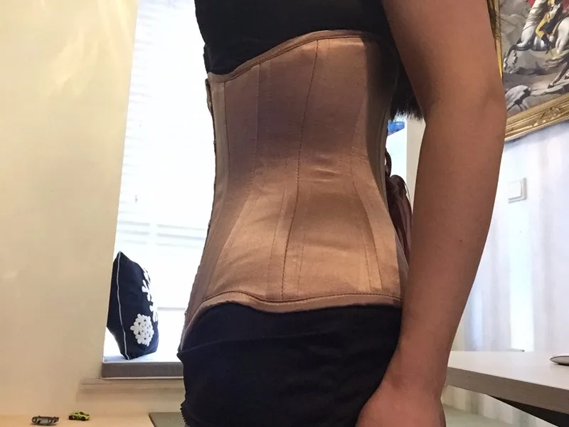 Double Steel Boned Real Silk Corsets For Waist Training