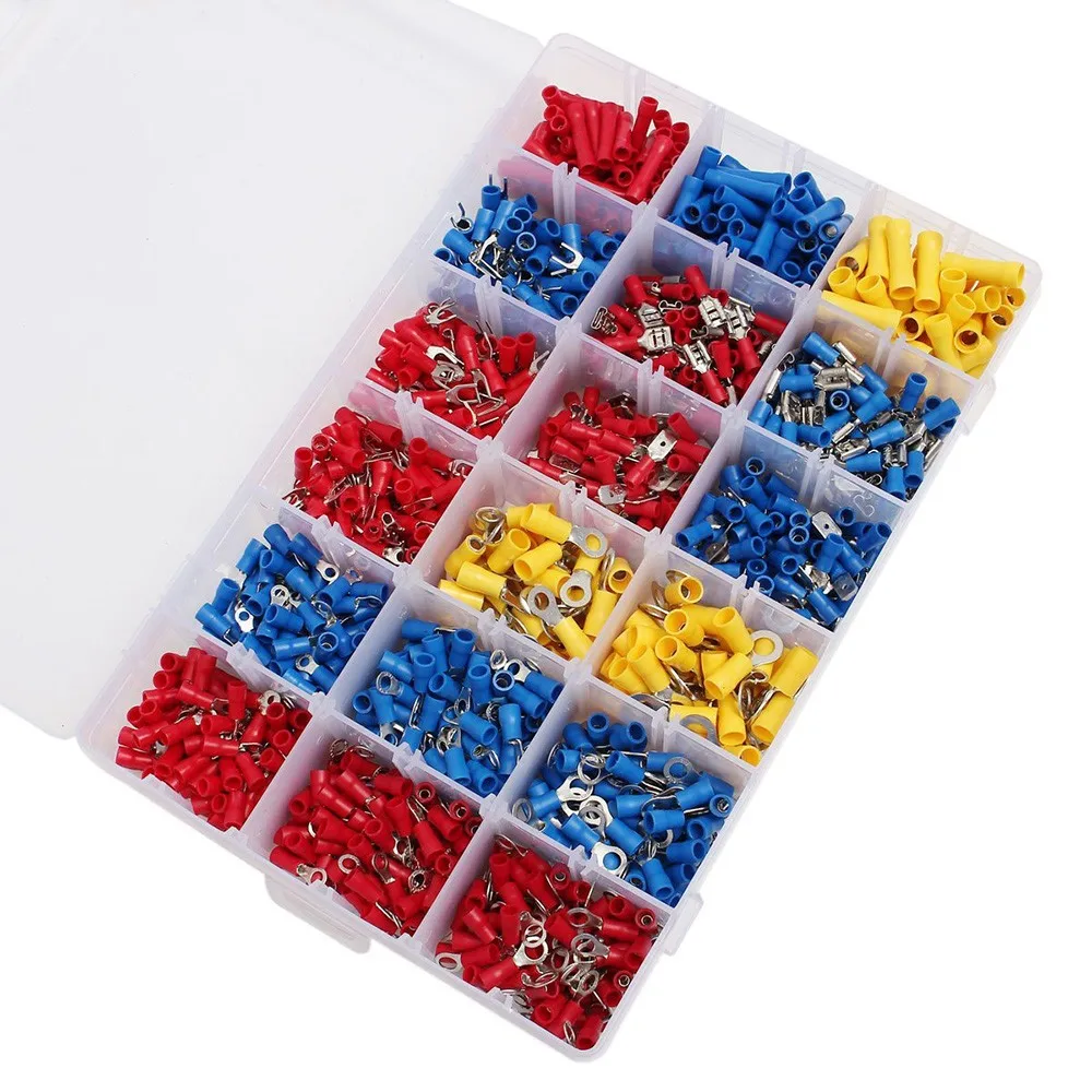 

1200 Pc Assorted Insulated Electrical Wire Crimp Heat Shrink Terminals Spade Set 2019 New products selling well