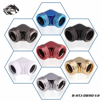 

Bykski Hard Pipe Rotatable Fitting 90 Degree, Dual Female G1/4 X 2, Hand Compression For 14mm Rigid Tubing B-HTJ-DB90-V2
