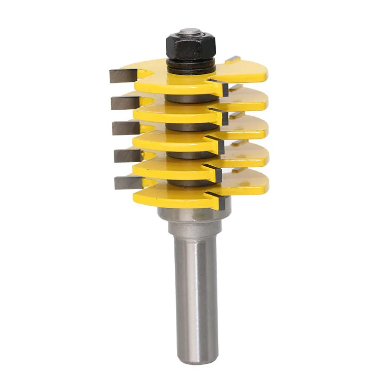 12 MPT 12 Shank Adjustable Rail Reversible Finger Joint Glue Router Bit Cone Tenon Woodwork Cutter For Woodworking Cutter Tools