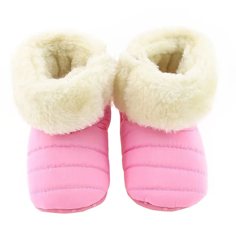 Kids Baby Autumn Winter Warm Fleece Soft Soled Crib Shoes Girls Boys Toddlers Snow Boots Sneakers