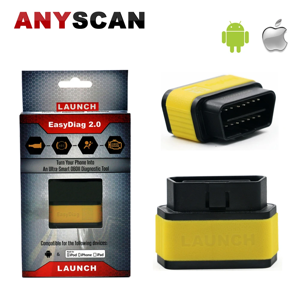 

Launch X431 Code Readers Scan Tools EasyDiag 2.0 for iOS & Android 2 IN 1 Auto Diagnostic Tool Bluetooth OBDII OBD2 registered
