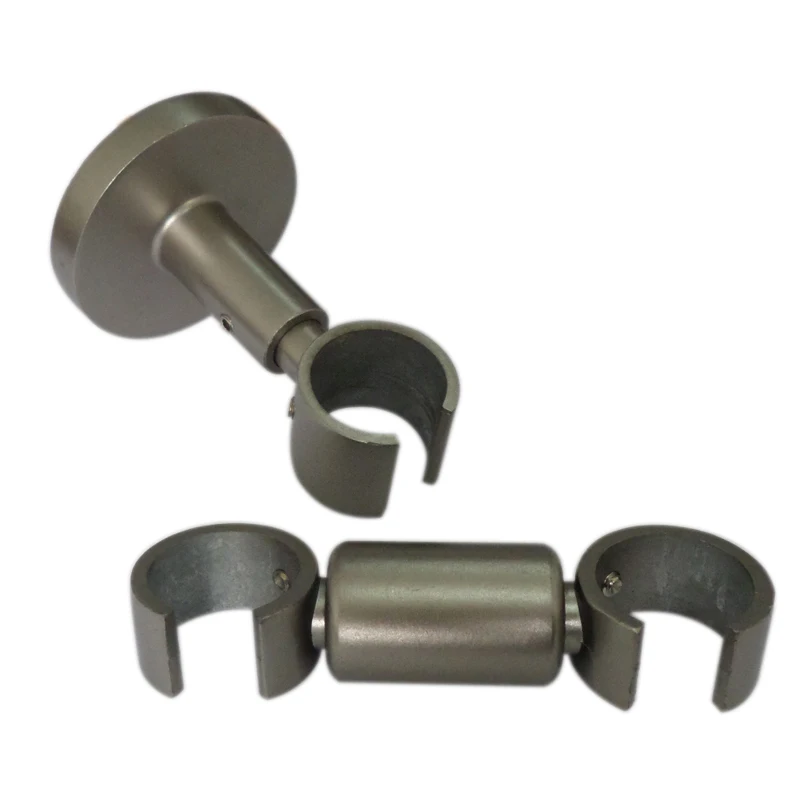 satin silver 2 шт. D20mm карниз декоративный потолочный кронштейн 1+ 2 lfg, 6 см, аксессуары для занавесок кронштейн для украшения окон - Цвет: satin silver